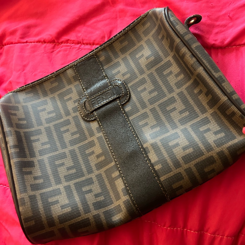 Fendi Zucca Print Oversized Clutch